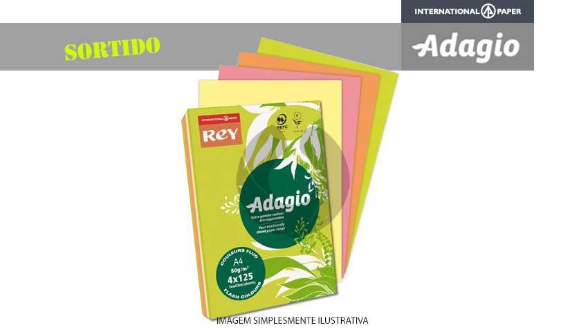 Papel Fotocópia Adagio A4 80g Sortido Fluorescente [ref 18174]