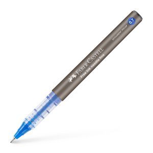 Marcador Faber-Castell Roller Free Ink Neddle 0,7mm Azul